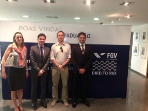 Andrey foi recebidos pelos executivos da FGV, Margareth Jacobi,   Paulo César Melo Sá Cunha e Rafael Alves de Almeida