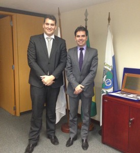 Andrey Cavalcante foi recebido pelo assessora da Presidência, WIlian Muniz