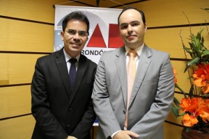 Presidente da OAB/RO, Andrey Cavalcante e o Presidente da Comissão José Vitor Costa Júnior