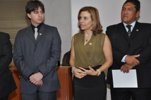 A Presidente do TDP, Maracélia Oliveira, pela manhã, ministrou palestra aos novos advogados