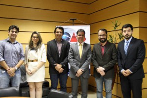 Presidente da OAB/RO, Andrey Cavalcante e os representantes da Associação dos Jovens Empresários de Rondônia 