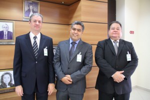 Os componentes da lista tríplice: Alexandre Camargo, Eurico Soares Montenegro Neto e Hiram Souza Marques