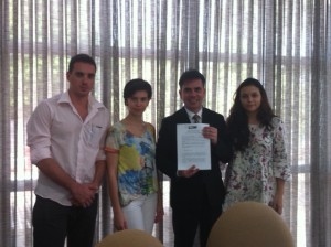 Andrey Cavalcante com representantes do Centro Acadêmico de Direito da Universidade Federal de Rondônia - UNIR 
