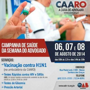 Campanha de vacinação para advogados de Porto Velho