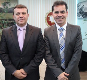 Andrey Cavalcante e Héverton Aguiar, procurador-geral de Justiça do MPRO 