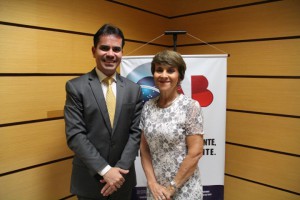 Andrey Cavalcante e a ministra do TST, Delaíde Miranda Arantes