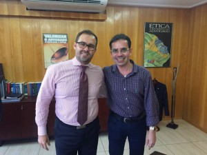 Andrey Cavalcante com o presidente da OAB/GO, Lúcio Paiva