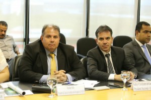 Andrey Cavalcante  e Rochimer Rocha Filho durante o lançameto da campanha no Conselho Federal 