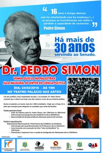 Palestra Pedro Simon, aula inaugural Faculdade Católica de Rondônia