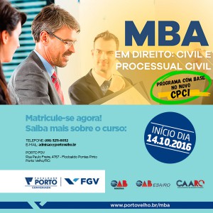 FGV nova turma do MBA em Dir Civil e Proc Civil Pvh