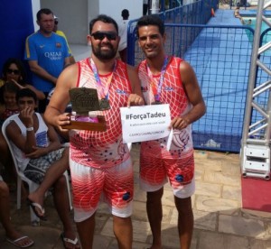 Ueliton Azevedo e Elvis Dias conquistaram o título de dupla campeã nacional de vôlei de praia 