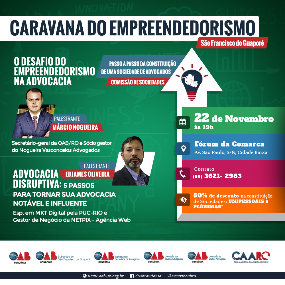 I Caravana da Jovem Advocacia vai levar conhecimento a subseções